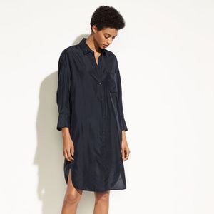 Silk Shirtdress by Vince in Coastal Blue